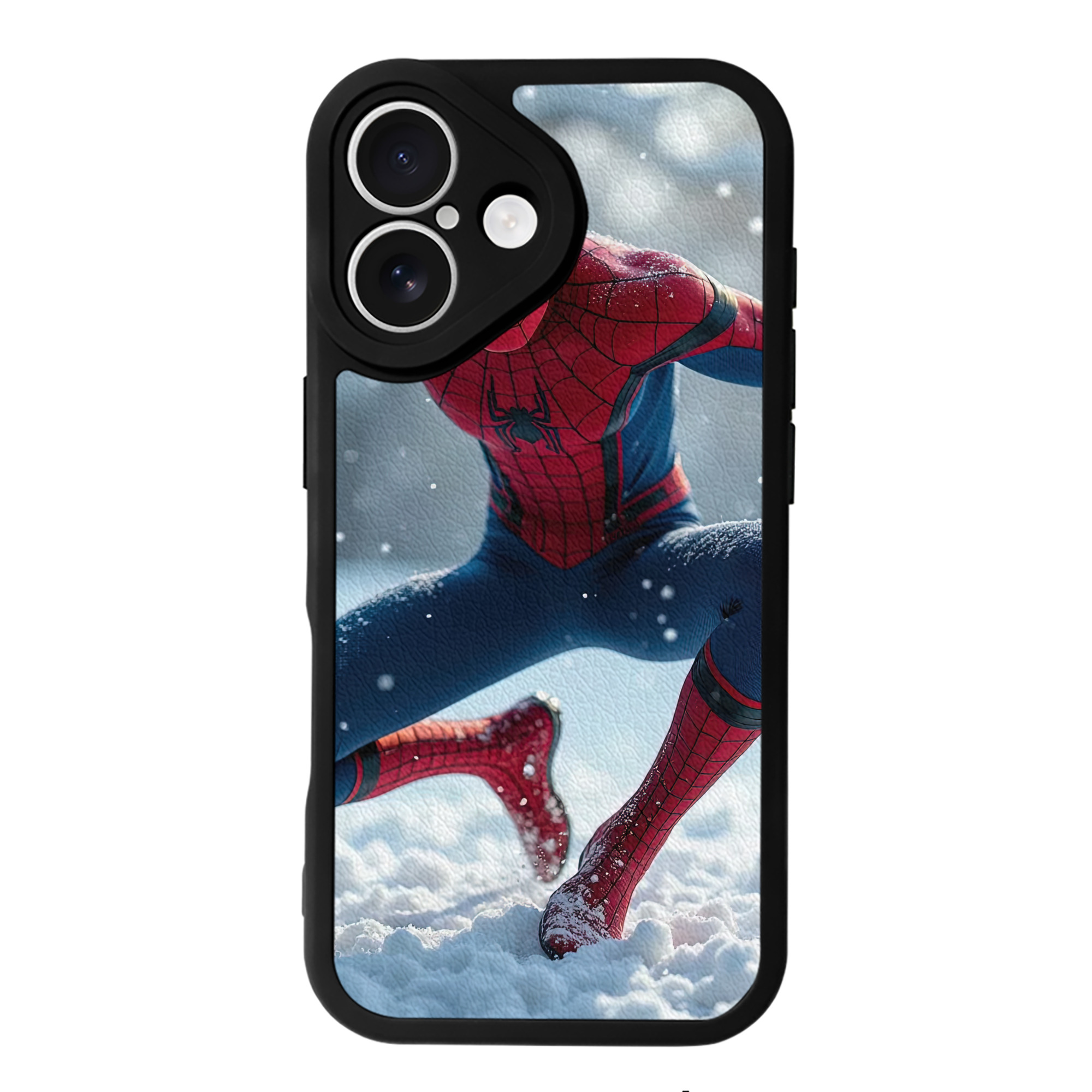 Spider Man スパイダーマン 【iPhone 16シリーズ対応】シリコンスマホケース（レザー調） 材質：シリコン